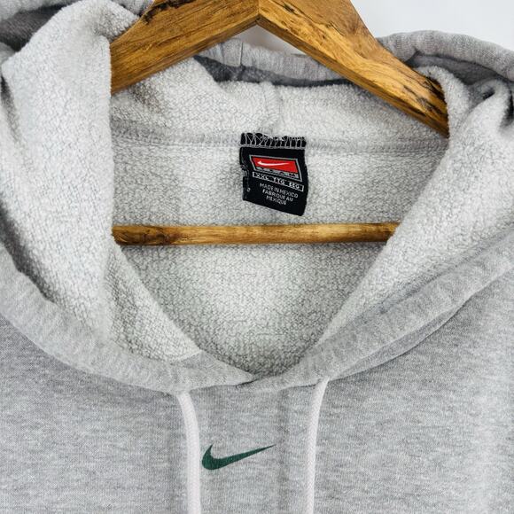 Vintage Nike Center Swoosh Hoodie XXL 2XL Marshall Thundering Herd Gray - Picture 3 of 6